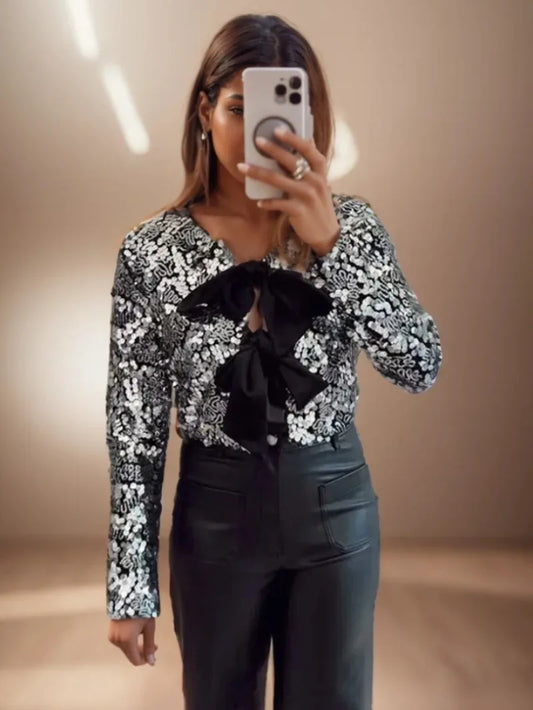 Anna Sequins Set (Cardigan/Shorts)