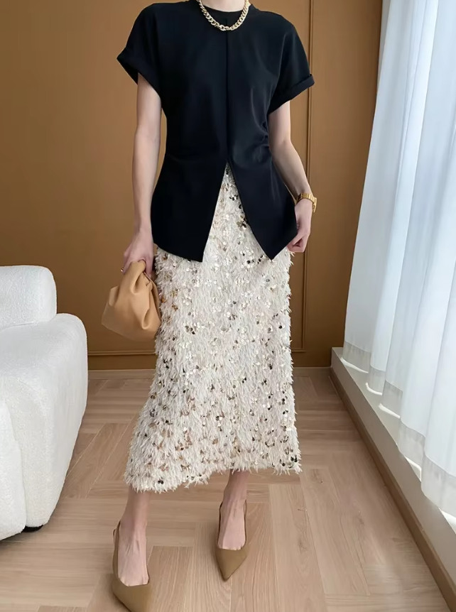 Marie Sequined Skirt