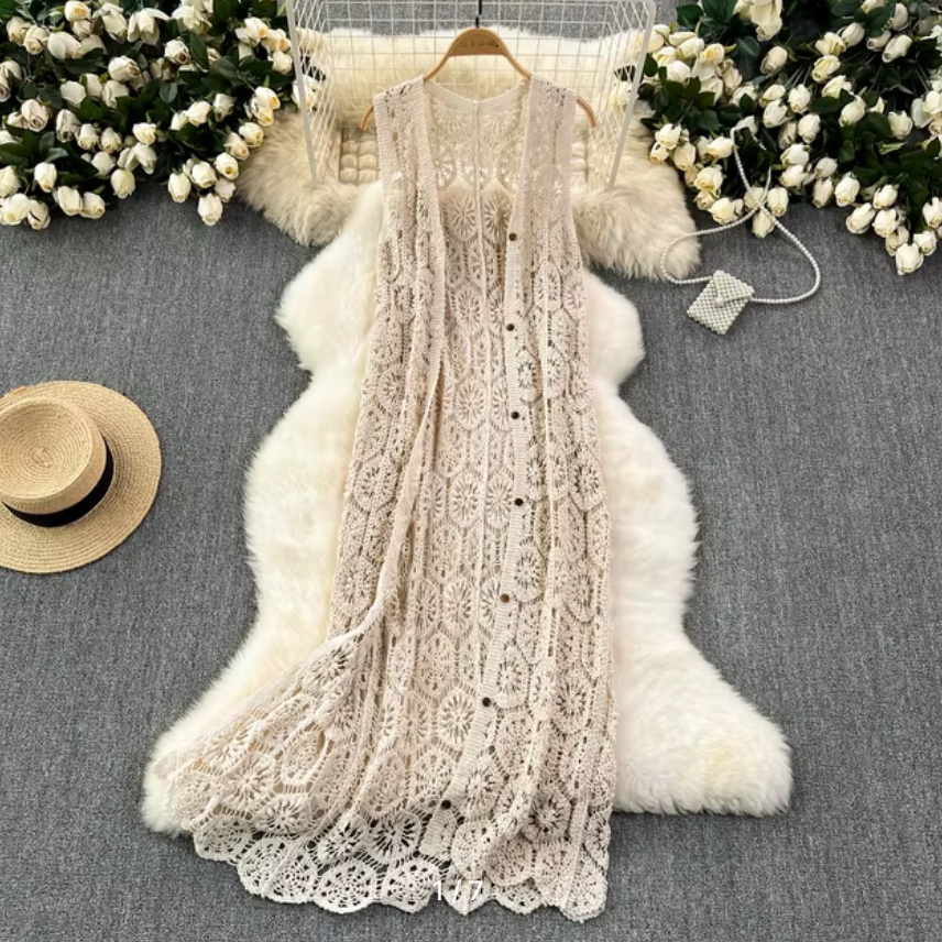 Boho Long Dress/Cardigans