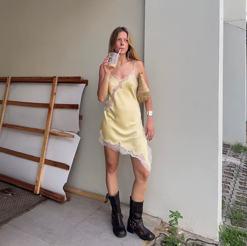 Christine Asymmetric  Dress 