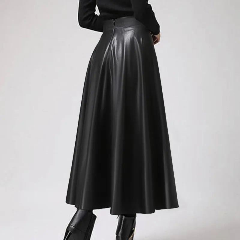 Evelyn Leather Skirt