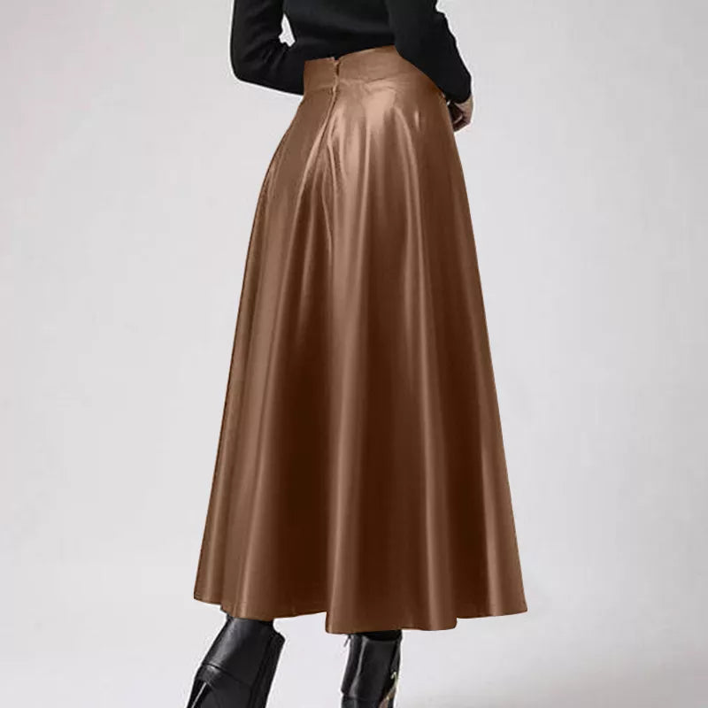Evelyn Leather Skirt
