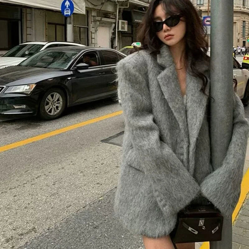 Kathy Fur-Effect Blazer