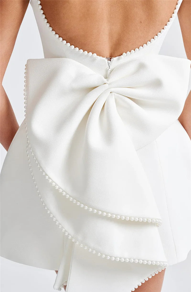 Gloria Pearl Bow Dress