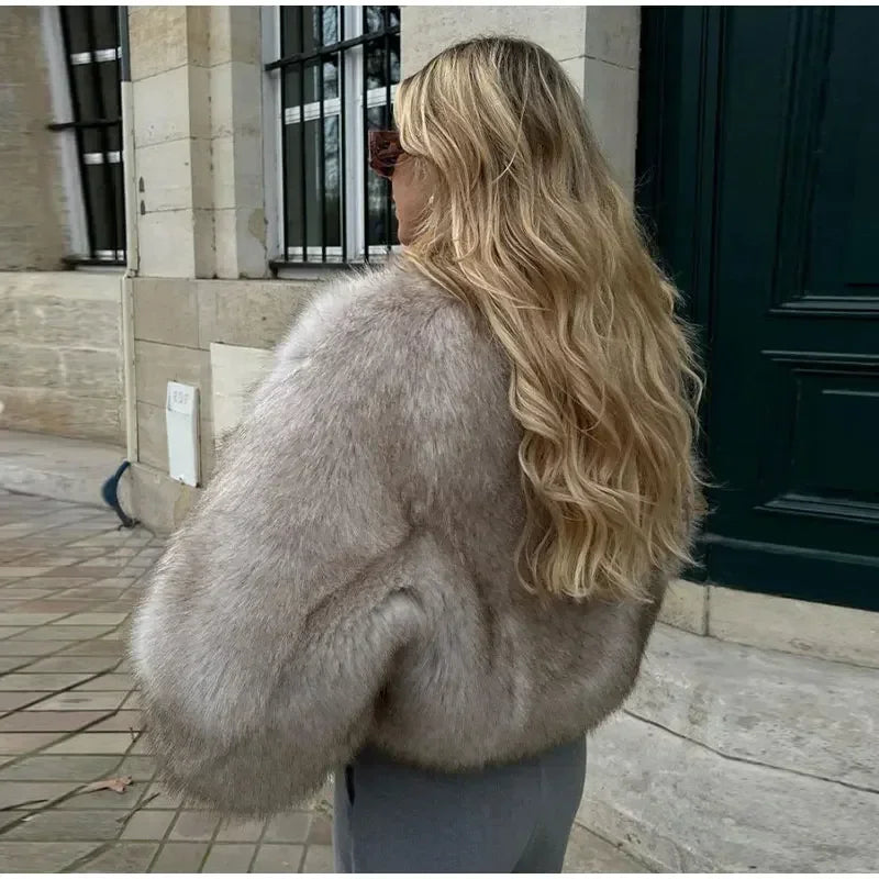 Short Faux Fur Coat