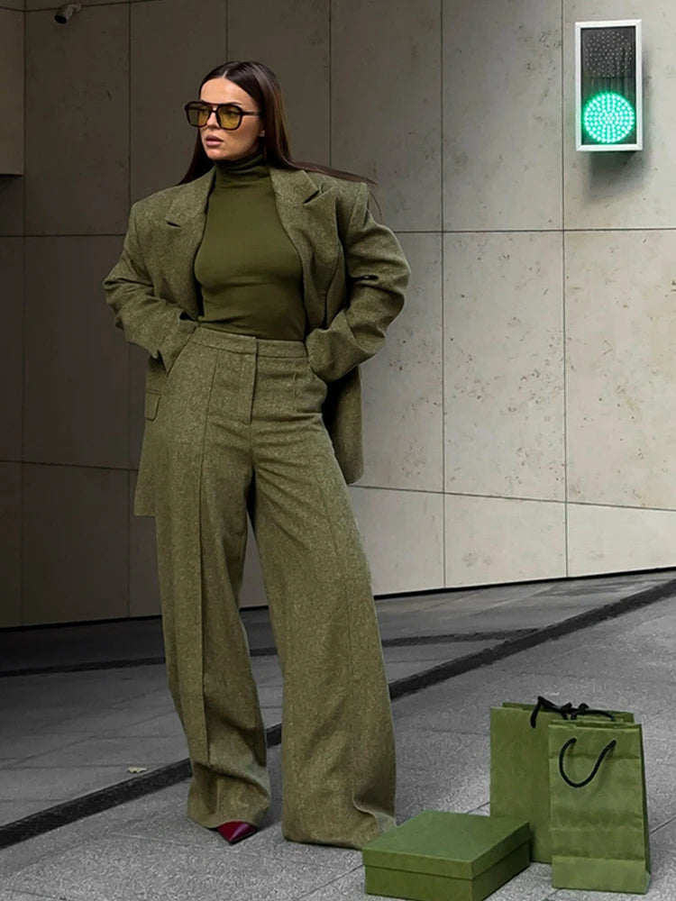 Wanda Woolen Set (Blazer/Pants)