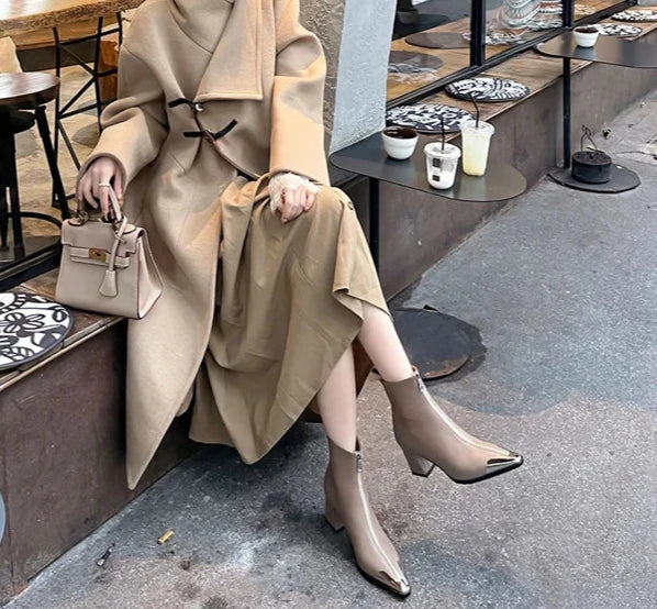 Lynn Zippers Boots  (Genuine Leather)