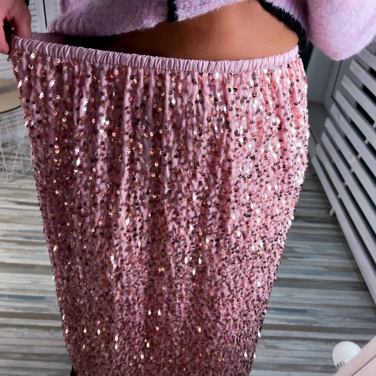 Jeanne Sequined Skirt
