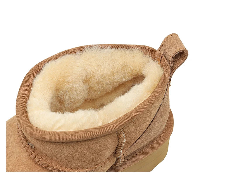 Mary Boots (Natural Fur, Suede Leather)