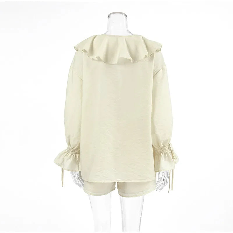 Suzanne Chiffon Set (Blouse/Shorts)