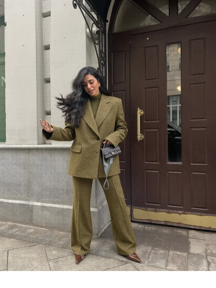 Wanda Woolen Set (Blazer/Pants)