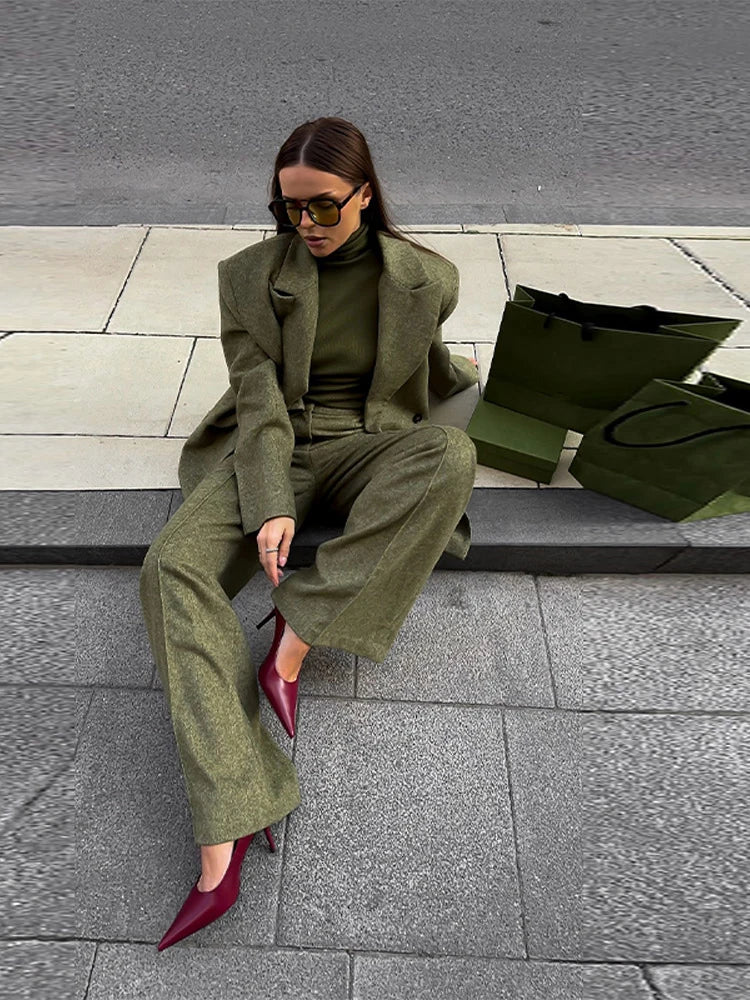 Wanda Woolen Set (Blazer/Pants)