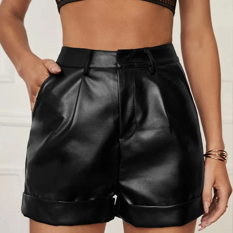 Melanie Leather Shorts