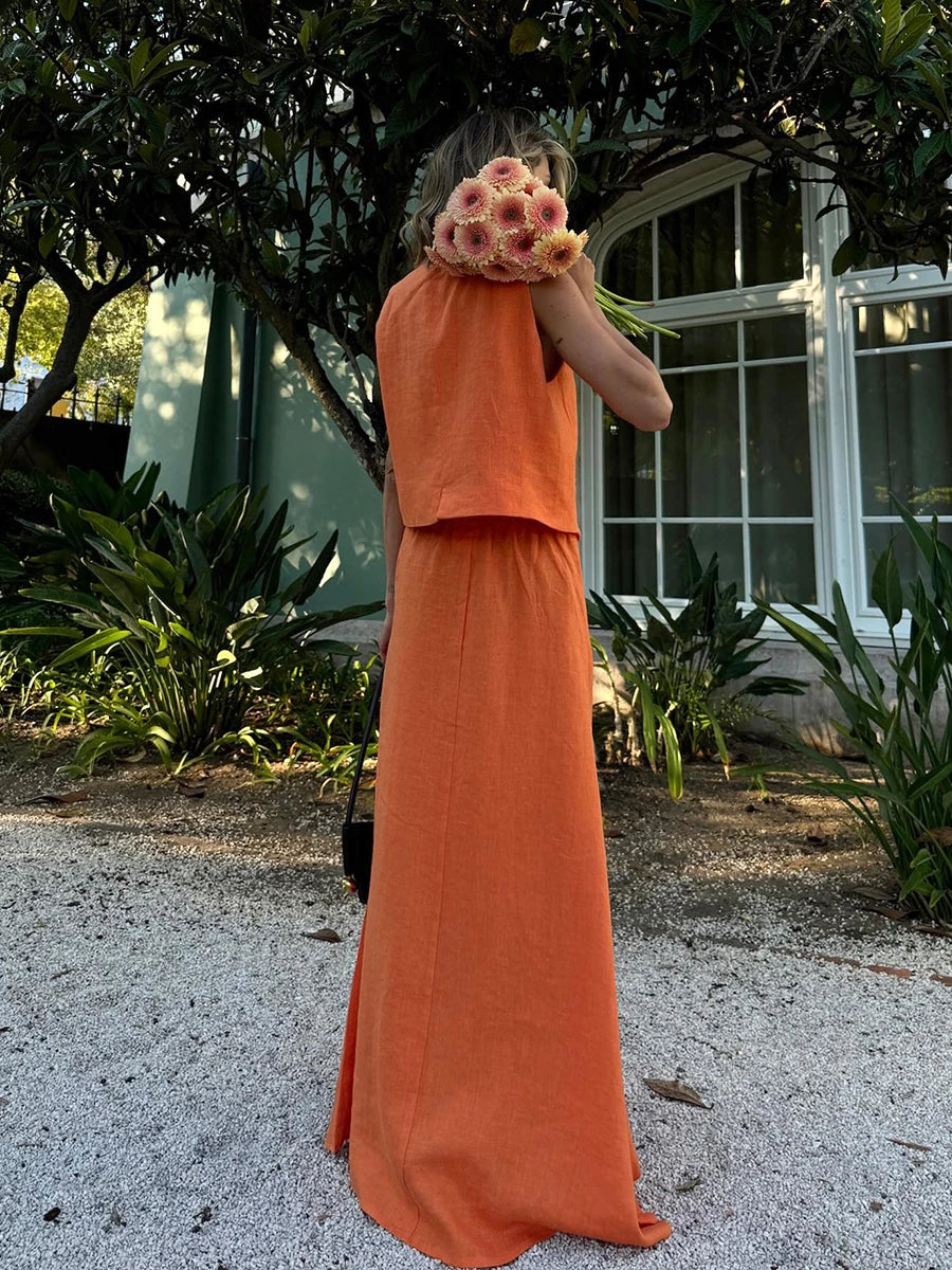 Michelle Cotton Set (Vest/Skirt)