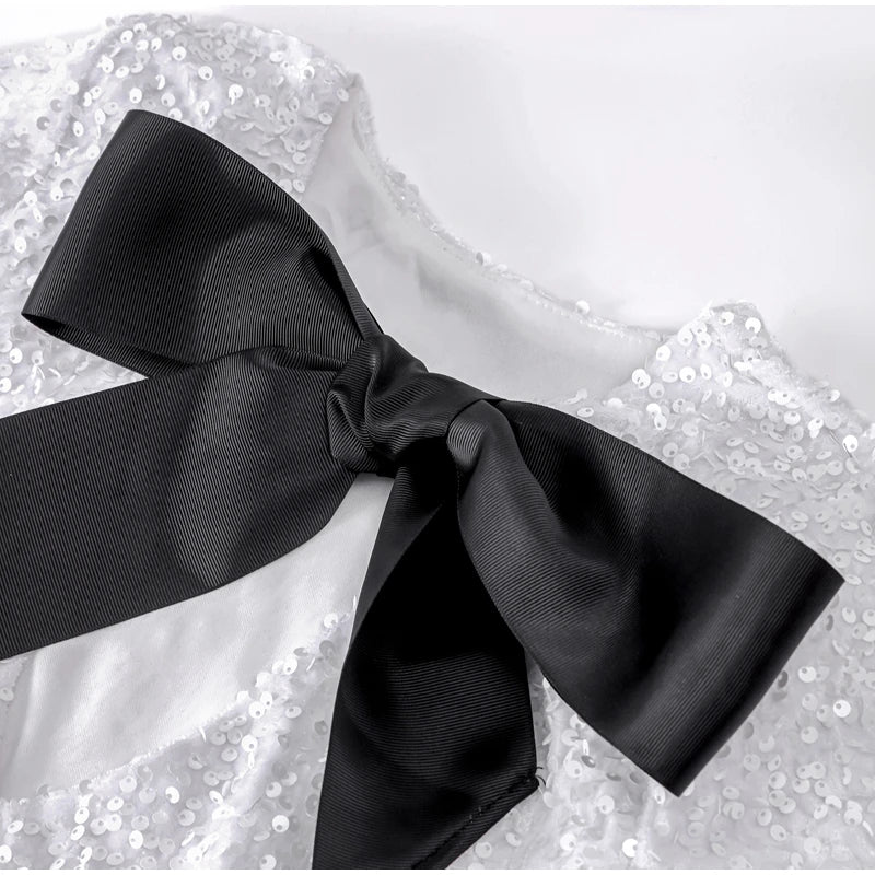 Shiny Party Dress With bow