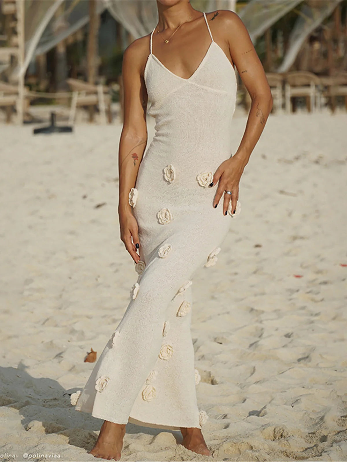 Flower Knitted Dresses