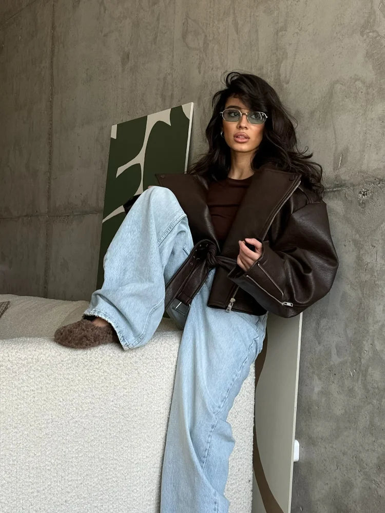 Sherry Retro Leather Jacket