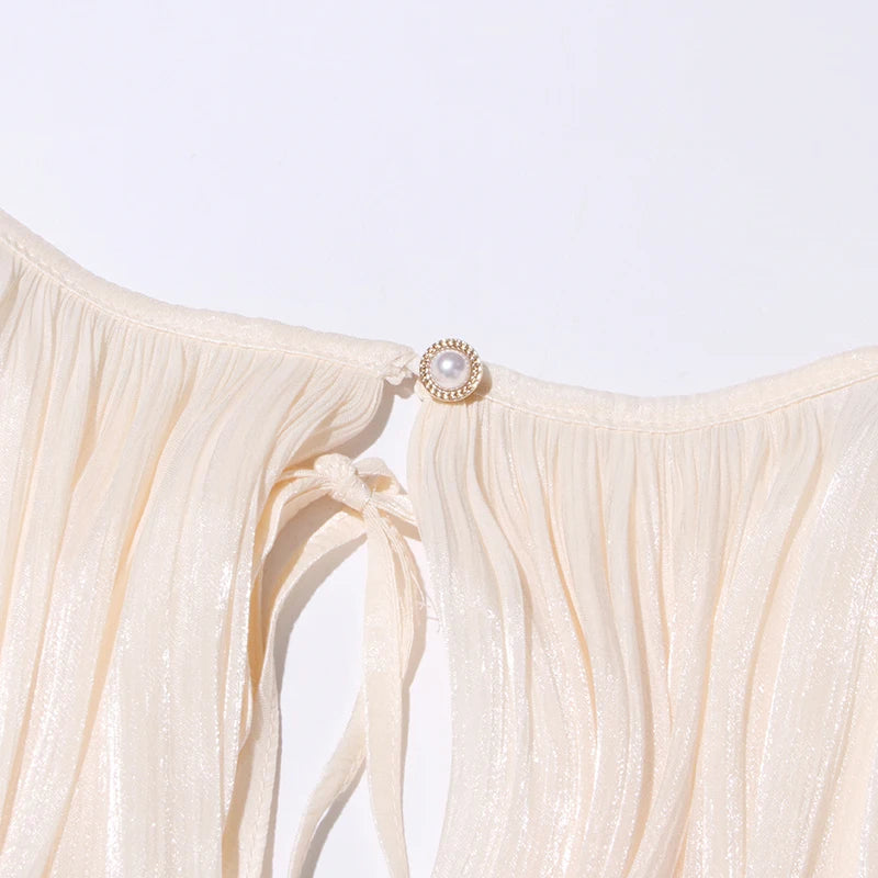 Beatrice Blouse/Mini Dress (with nude shorts)