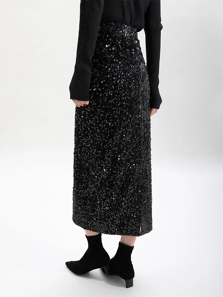 Jeanne Sequined Skirt