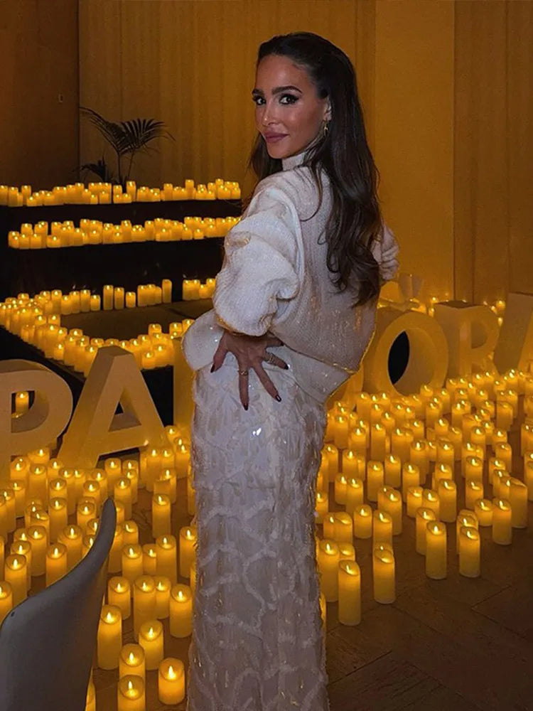 Mary Elegant Sequin Sweaters