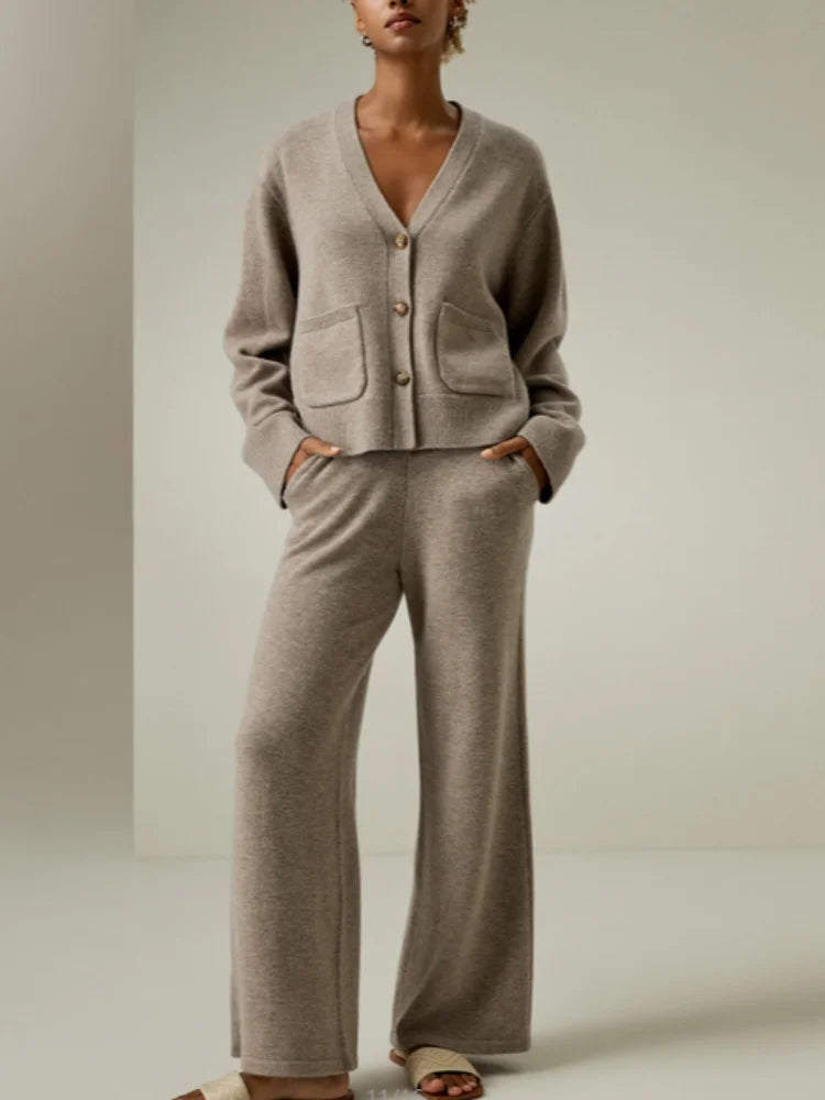 Julie Knitted Set (Cardigan/Pants)