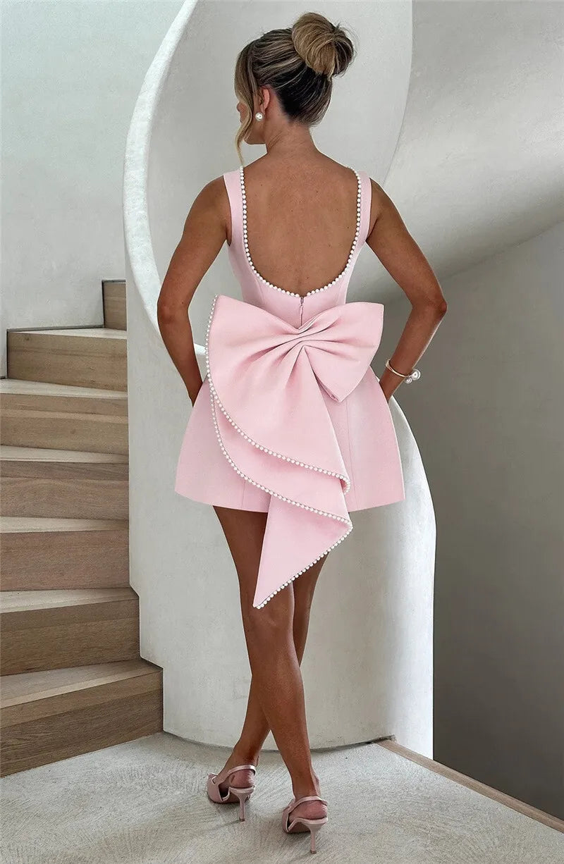 Gloria Pearl Bow Dress