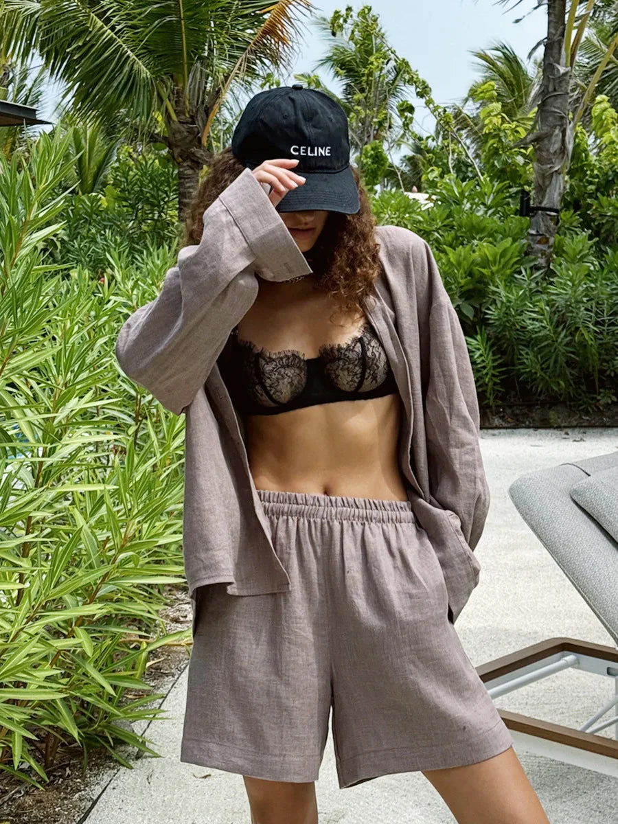 Cynthia Cotton Suit (Blouse - Pants/Shorts)