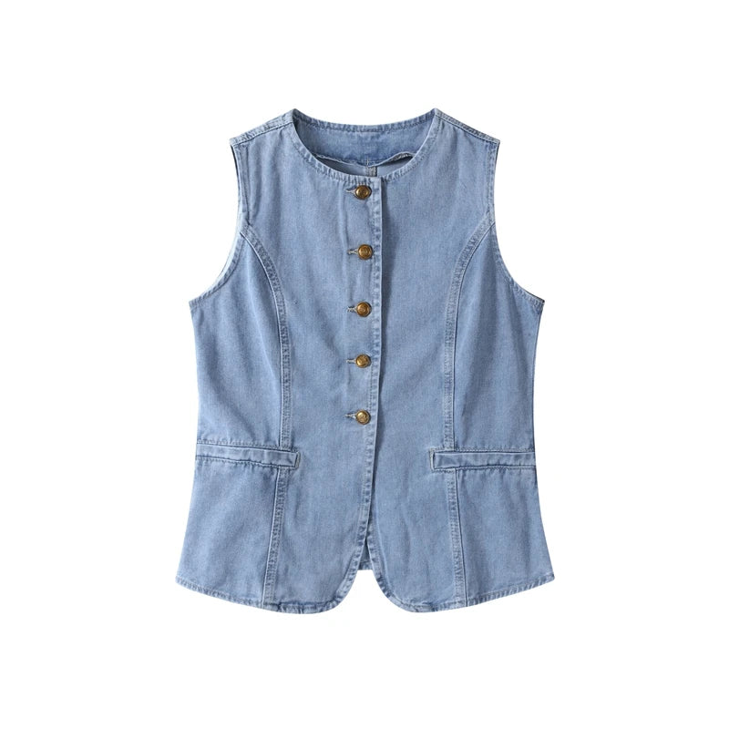 Patricia Denim Set (Vest/Pants)