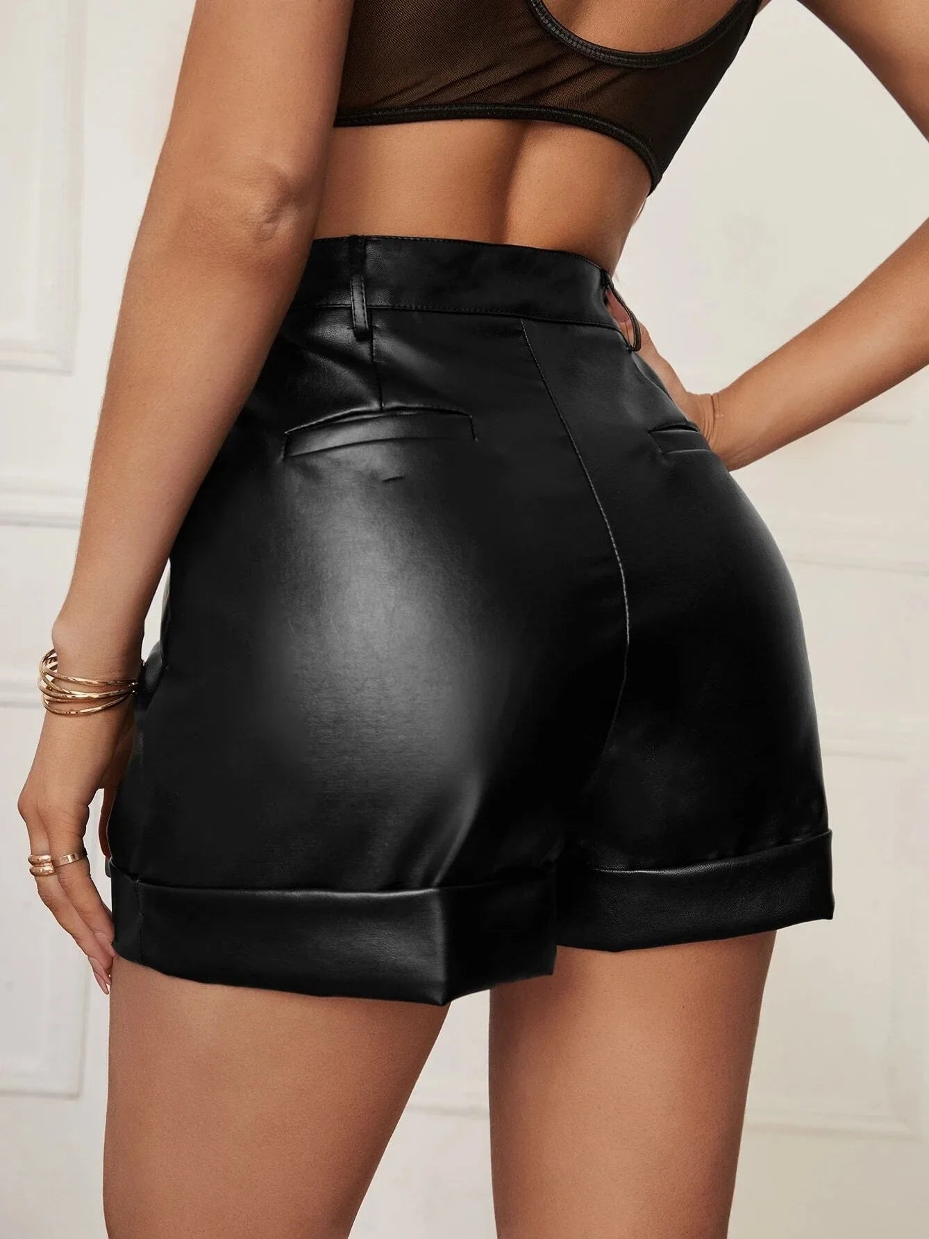 Melanie Leather Shorts