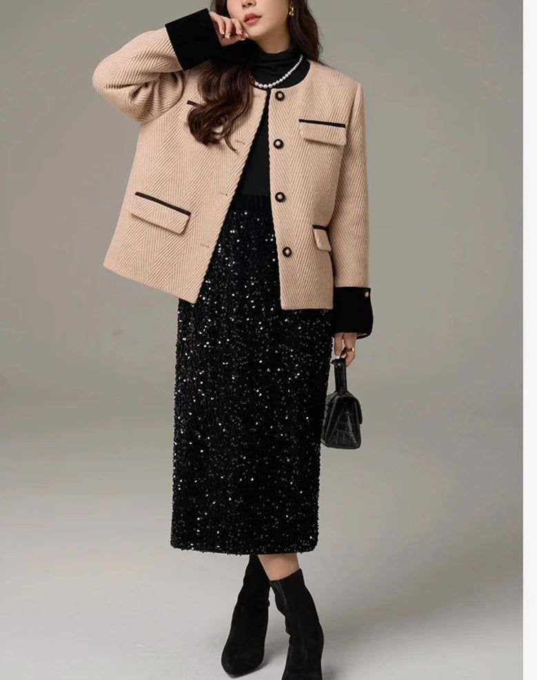 Jeanne Sequined Skirt