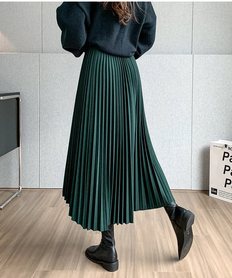 Asymmetrical Pleated Skirt