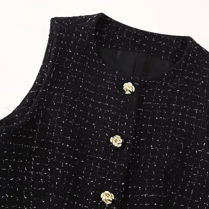 Rebecca Tweed Suit (Vest/Skirt-shorts)