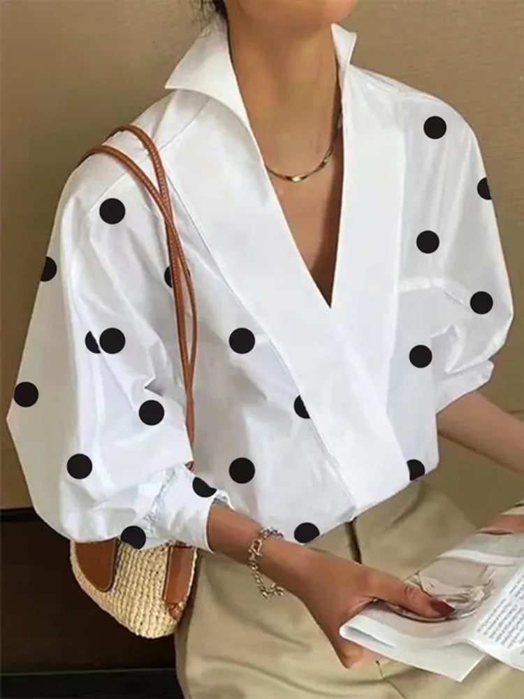 Gloria Polka-Dot Blouse