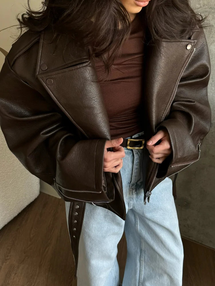 Sherry Retro Leather Jacket