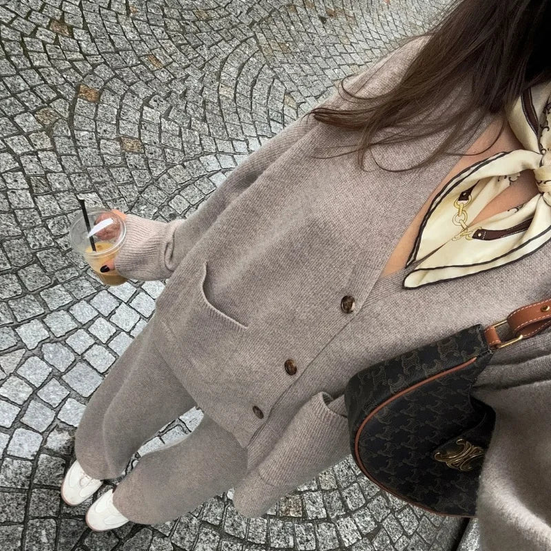 Julie Knitted Set (Cardigan/Pants)