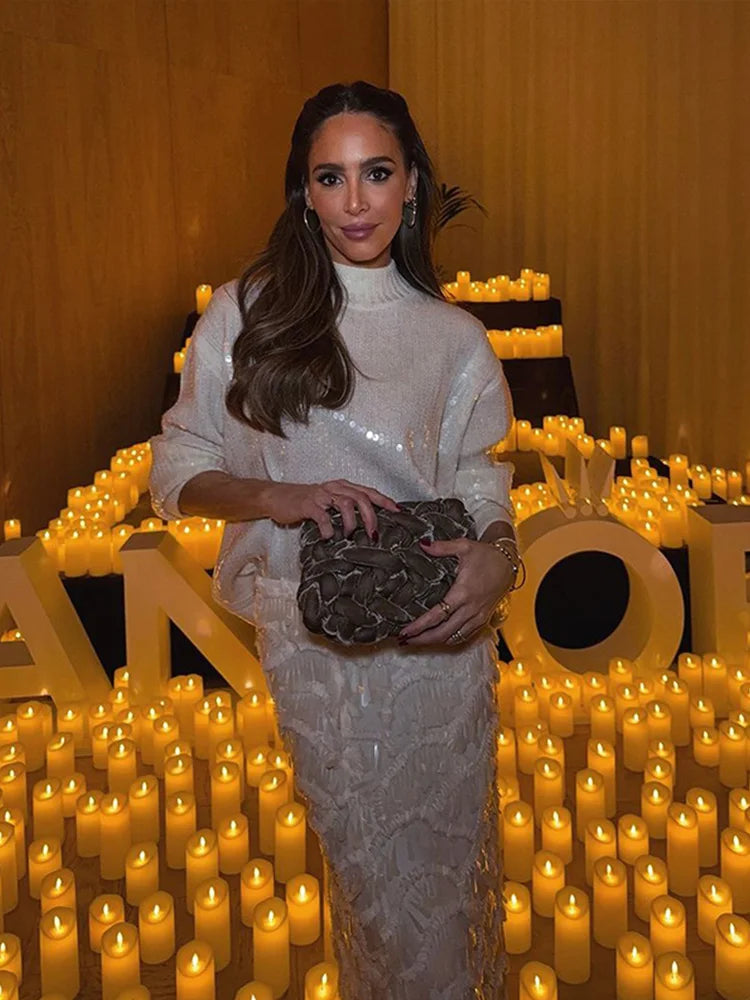 Mary Elegant Sequin Sweaters