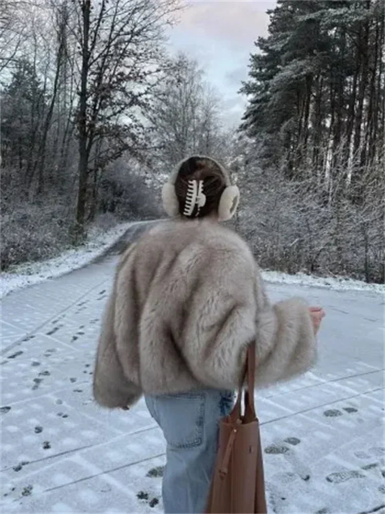 Short Faux Fur Coat