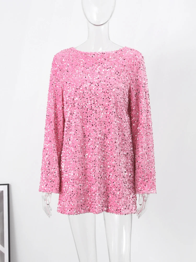 Shiny Party Dress With bow