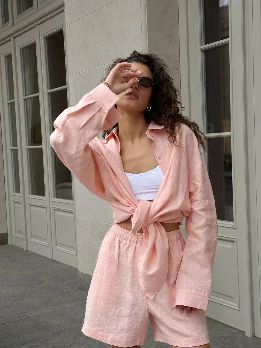 Cynthia Cotton Suit (Blouse - Pants/Shorts)