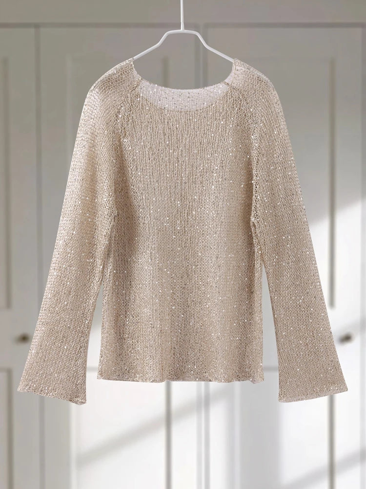 Heather Sequin Sweater
