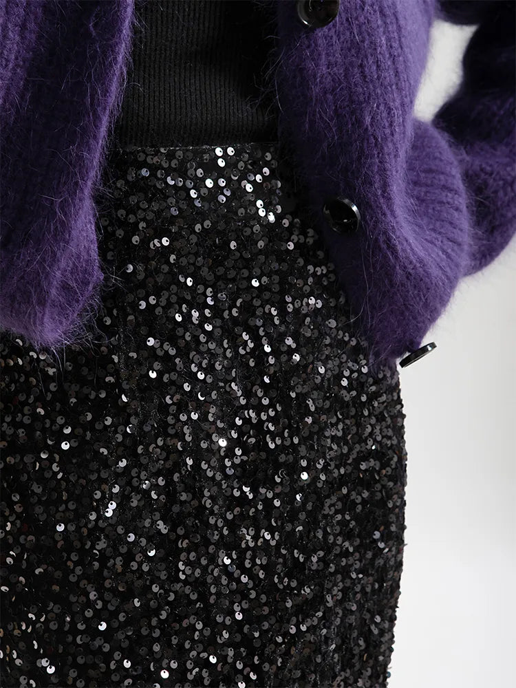 Jeanne Sequined Skirt