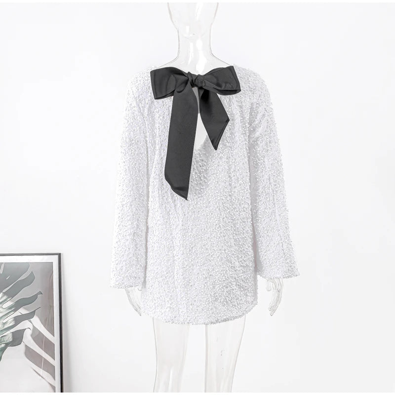 Shiny Party Dress With bow