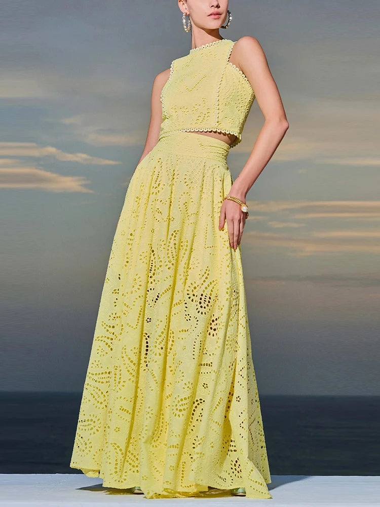 Stephanie Cotton Set (Top/Skirt)