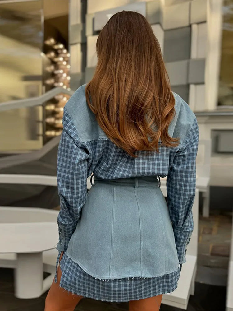 Jean Denim Set (Shirt/Skirt)