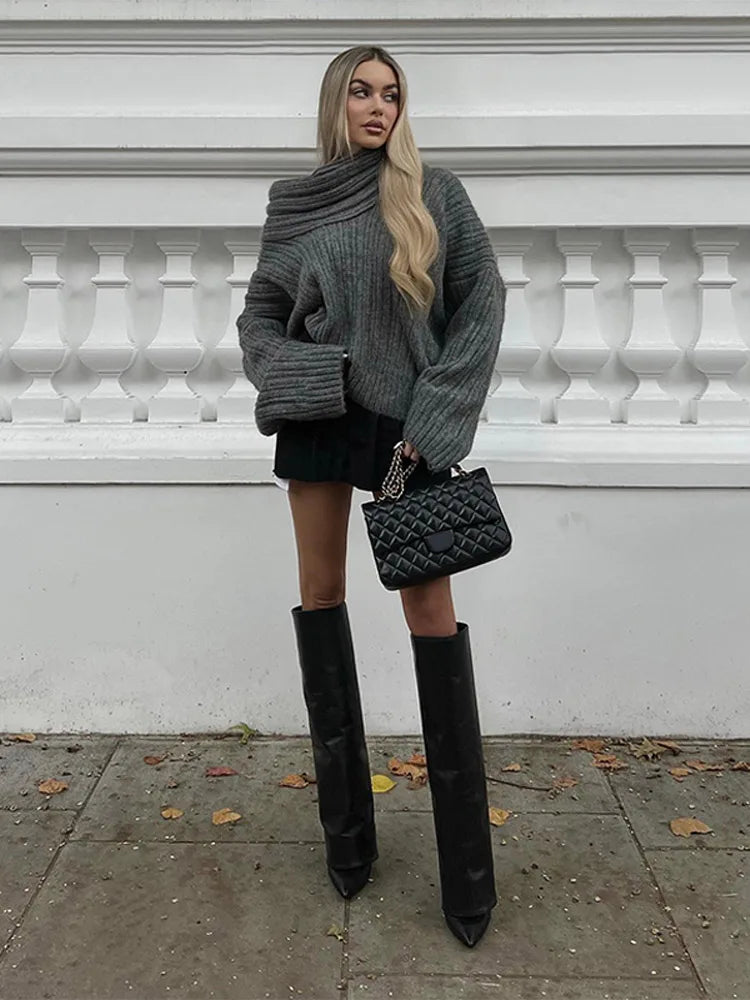 Janet Slash Neck Sweater