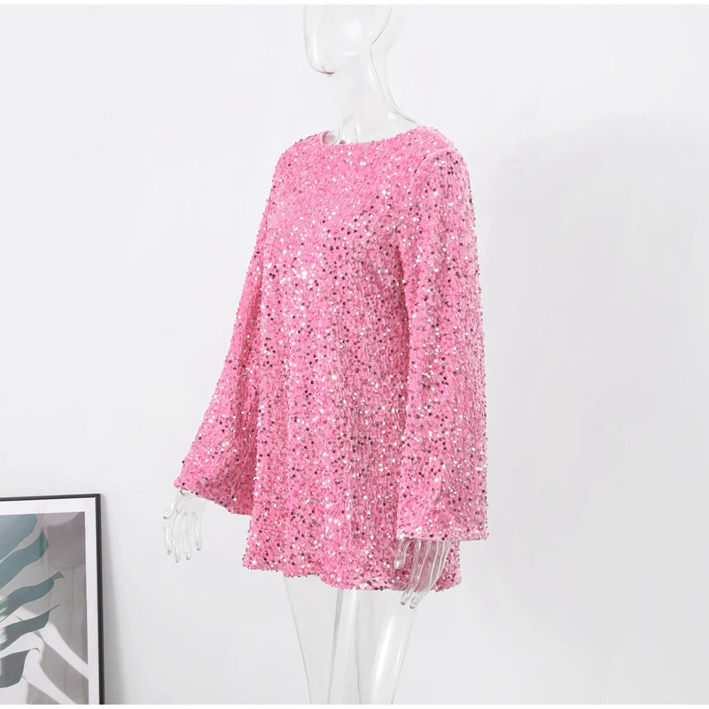 Shiny Party Dress With bow