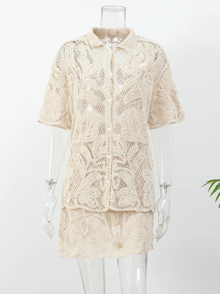 Evelyn Knitted Suit (Top/Skirt)