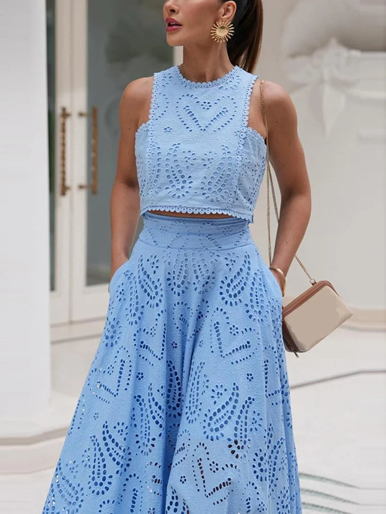 Stephanie Cotton Set (Top/Skirt)