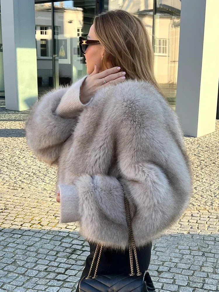 Short Faux Fur Coat