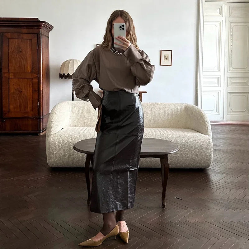 Nancy Leather Set (Coat/Skirt)